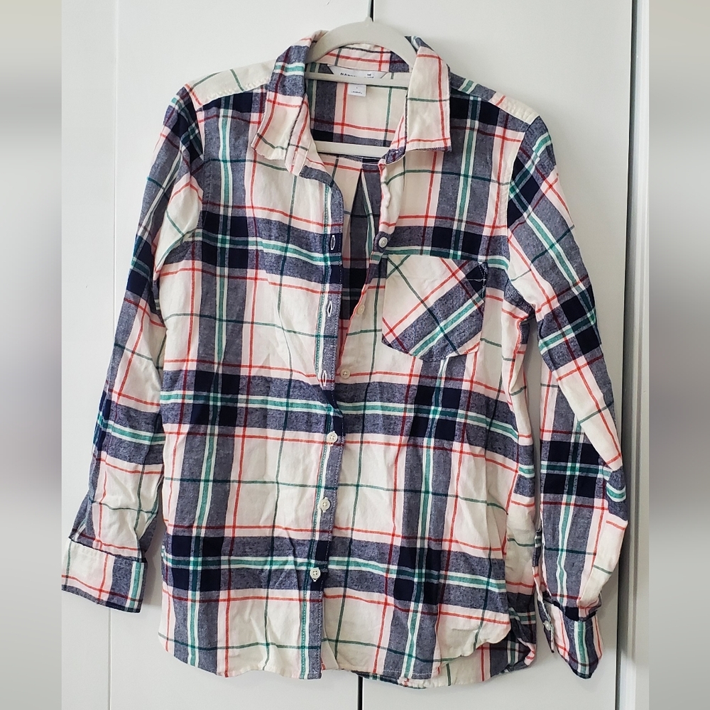 Plaid Button-Up Shirt
